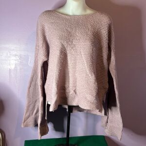 BP Lavender Sweater Women’s L Boat Neck Angel Sleeves Cozy Knit Pullover